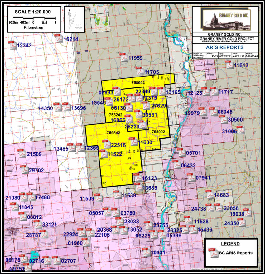 Granby River Gold Claims ARIS Reports 082E