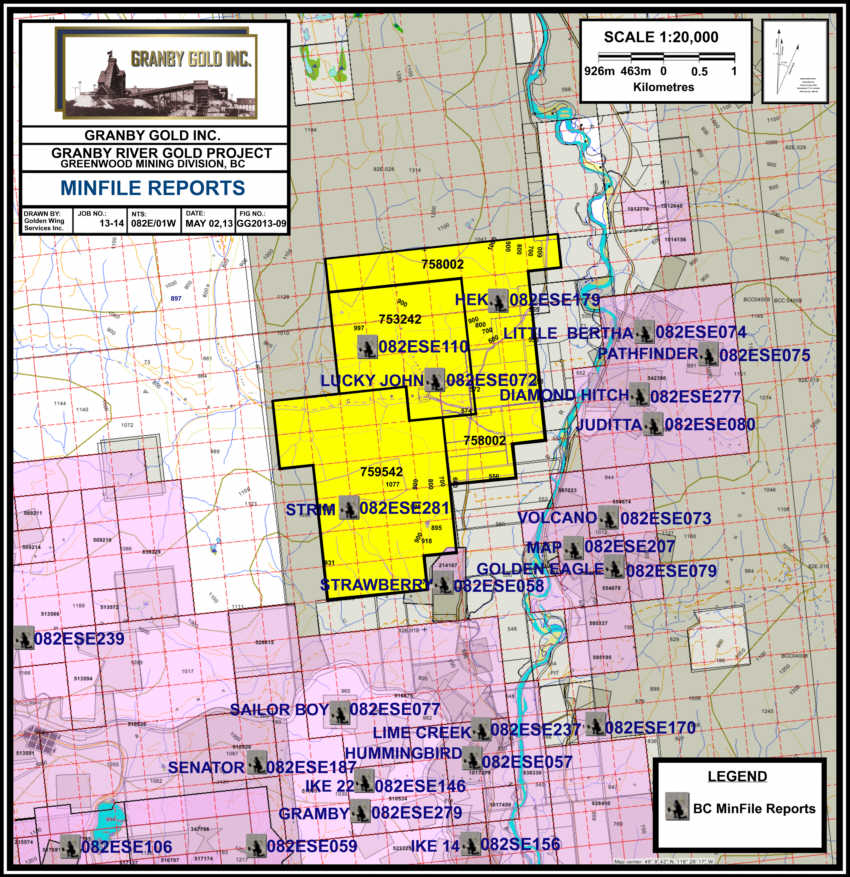 Granby River Claims Minfile Reports 082E