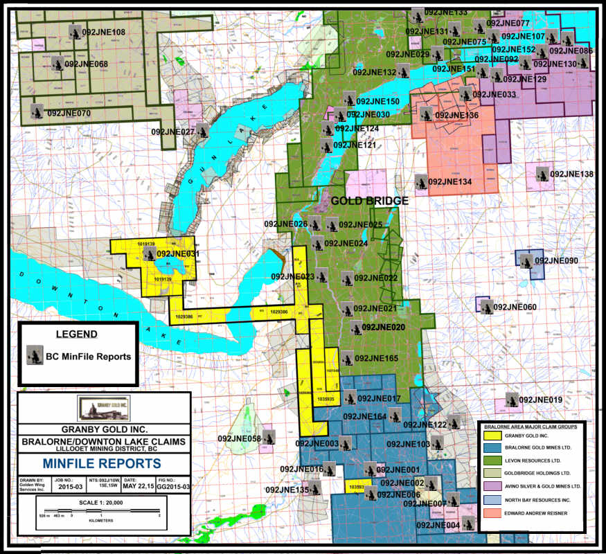 Bralorne/Gold Bridge Area Claims MinFile Reports