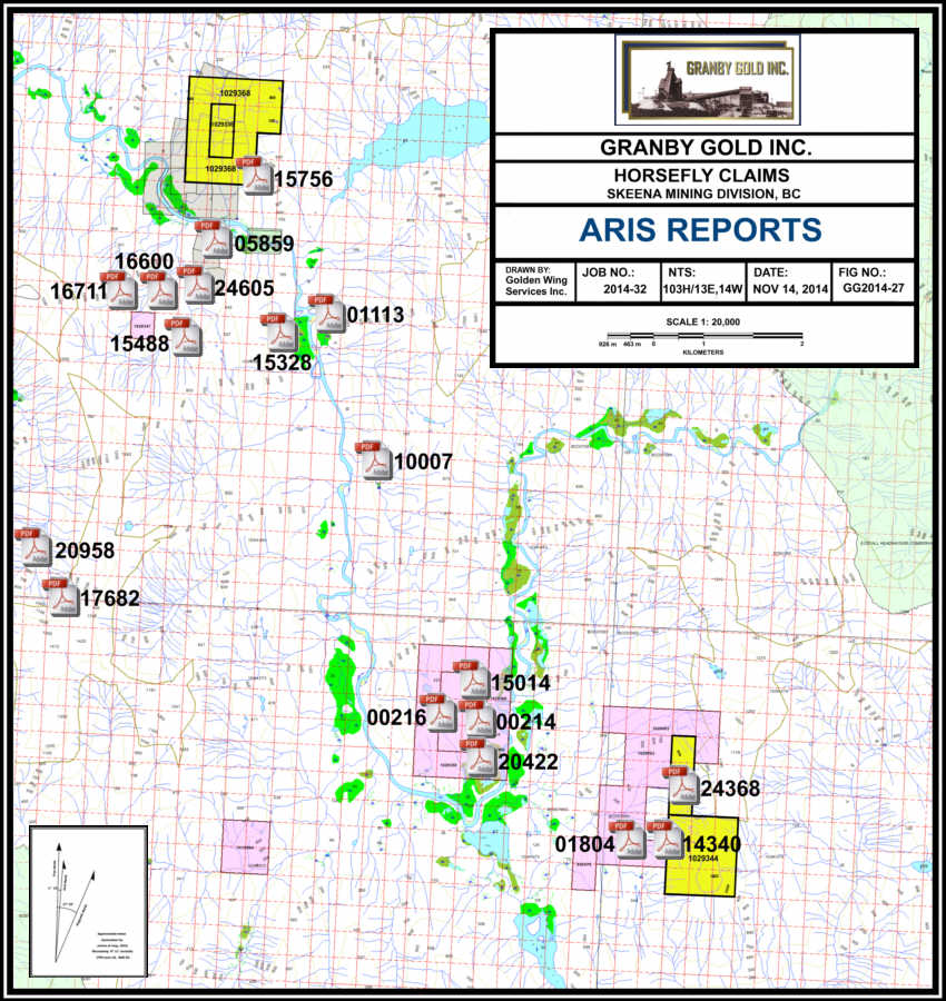 Horsefly Claims ARIS Reports, Kitimat Area