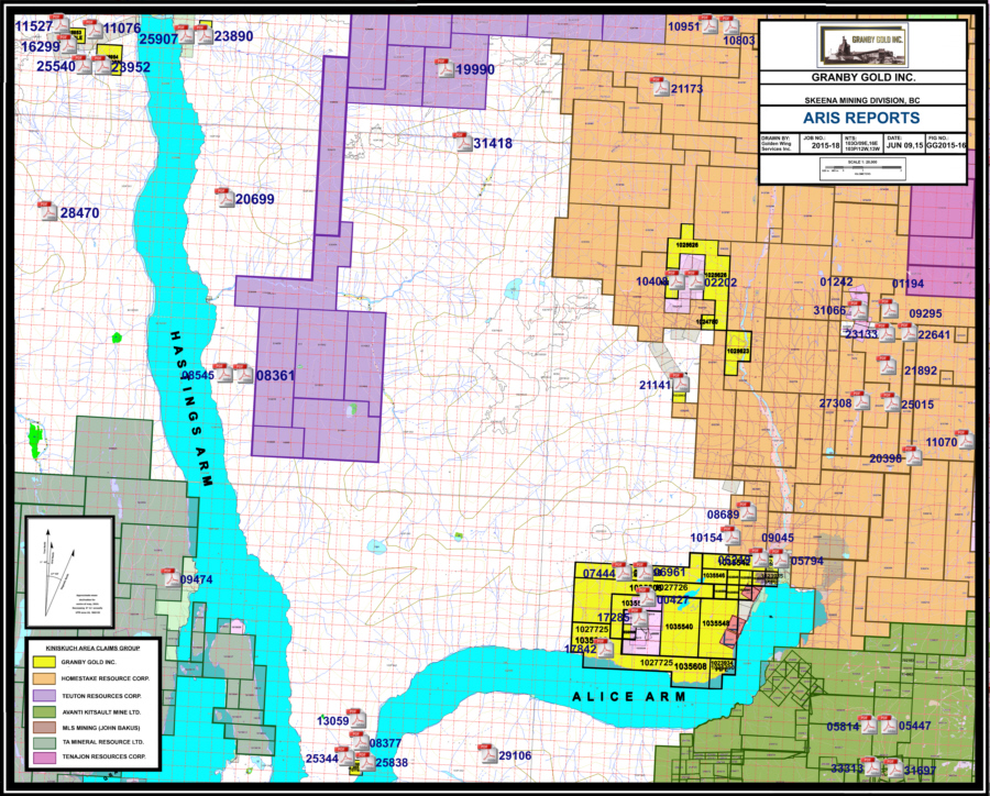 East Georgie River Claims ARIS Reports 103O/103P