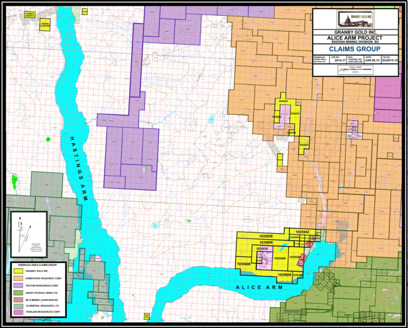 Stewart Area, Alice Arm Claims 103O-P