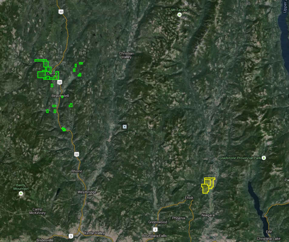 Beaverdell/Greenwood Area Claims